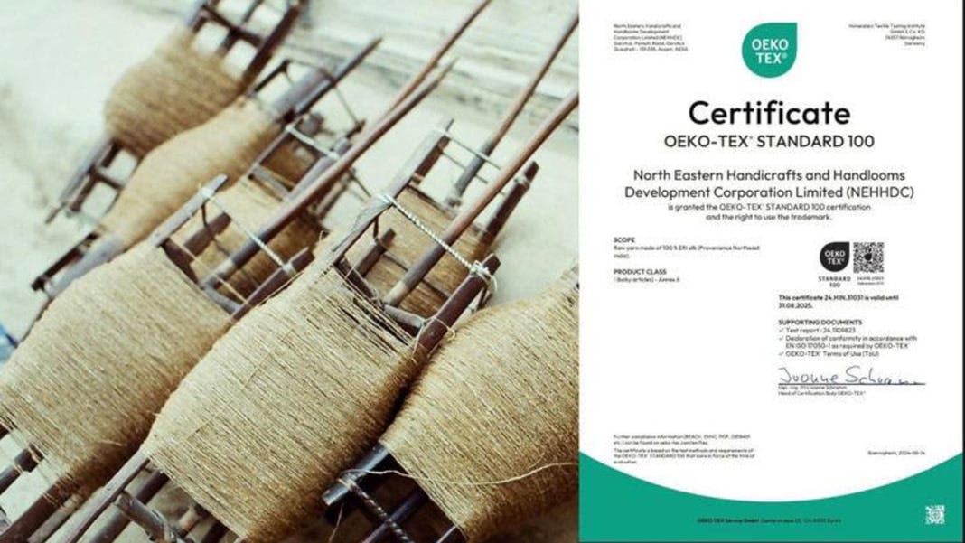 Assam's Eri silk wins Oeko-Tex certification.