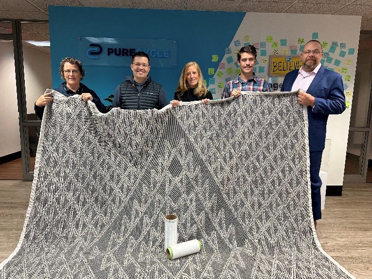 PureCycle partners MiniFibers and Beverly Knits for textile samples with PCR waste