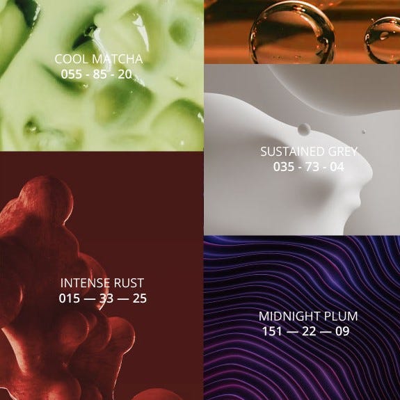 WGSN fabric color trends for A/W 2024-25.